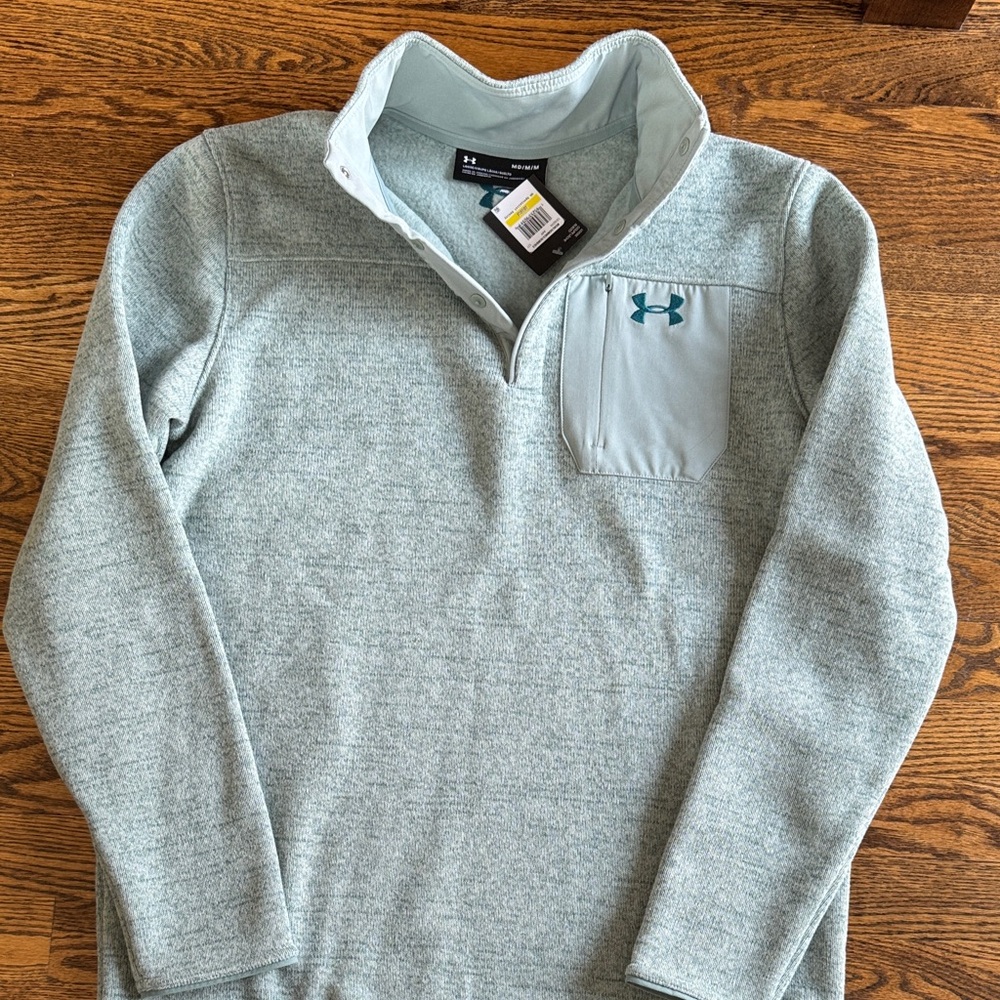 Men’s Under Armour Light Green Quarter-Zip Fleece